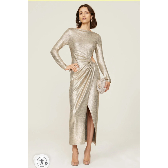 Significant Other New! Chloe Metallic Sommer Cutout Maxi Dress - Picture 9 of 10